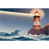 Lighthouse at night