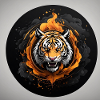 Tigre sifflant gros chat