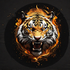 Tigre sifflant gros chat
