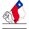 Flagge Chile transparenter Fausttextraum
