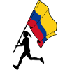 Flag Columbia Woman Running