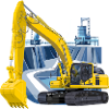 Bagger im Steinbruch