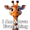 Giraffe with Motivational Message