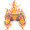 Flammendes Gamepad, Spielkonsolen-Player
