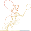 Badminton Player Sketch