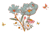 Astronaut mit Retro-Blumen - Geschenkidee