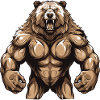 Grizzly Bear Beast Fitness Muscles