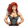 Woman Fitness Muscles Gym Girl