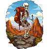 Skeletons Hiking / Mountaineer Skeleton
