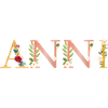 ANNI Name mit Blumen geschmückt