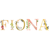 FIONA Name mit Blumen geschmückt