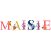 MAISIE Name mit Blumen geschmückt