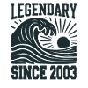 Legendary Since 2003 Birthday Wave