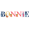 BONNIE Name mit Blumen geschmückt