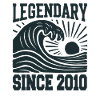 Legendary since 2010 Birthday Wave