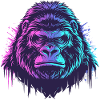 Knallbunter Gorilla