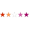 Subtle Lesbian Pride stars