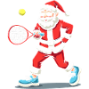 Tennis Playing Santa Claus Christmas Tennis