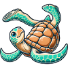 Clumsy turtle in handstand