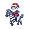 Zebra Santa Claus Cartoon