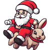 Bunny Santa Claus Cartoon