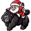 Gorilla Santa Claus Cartoon