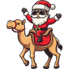 Camel Santa Claus Cartoon