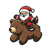 Bear Santa Claus Cartoon