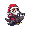 Owl Santa Claus Cartoon
