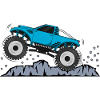 Monster truck in turquoise