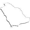 Saudi Arabia map as outline