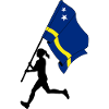 Runner flag Curacao woman