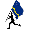 Runner flag Curacao man