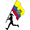 Drapeau Équateur femme course