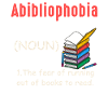 Abibliophobia Bookworm Reading Books