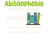Abibliophobia Bookworm Reading Books