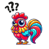 rooster rooster question mark
