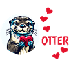 Loutre demi-amour cadeau