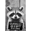 Lustiger Waschbär Mugshot