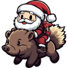 hérisson Père Noël dessin animé