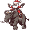 Mammoth Santa Claus Cartoon