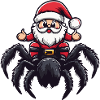 Tarentule Père Noël dessin animé