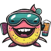 Piranha Fische Ski Bier