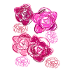 Roses, fleurs, illustration, rose