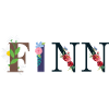 FINN Name mit Blumen geschmückt