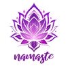 Namaste - Yoga - Meditation - Lotus Flower