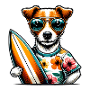 Jack Russell Terrier Surfer