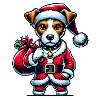 Jack Russell Terrier Santa Claus