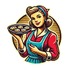 Retro Baker With Cookies Illustration