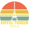 Eiffel Tower Paris Retro Silhouette